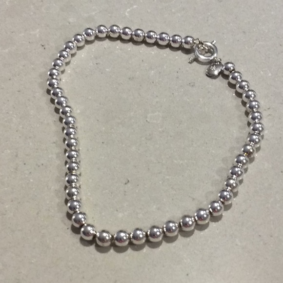 ralph lauren silver bead necklace